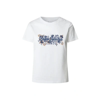 Abbildung von Pepe Jeans Rosalind Tshirt print, Damen, Größe: Large, White