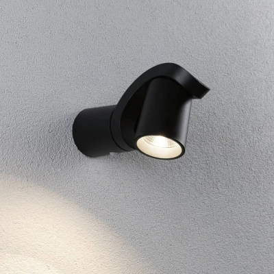 Abbildung von Paulmann LED Außen Wandleuchte »Cuff IP44 76x217mm 3000K 10W 700lm 230V 70 Aluminium«, 1 flammig, Bewegungsmelder