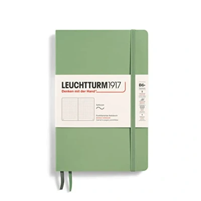 Abbildung von LEUCHTTURM1917 363934 Notizbuch Paperback (B6+), Softcover, 123 nummerierte Seiten, Salbei, Dotted