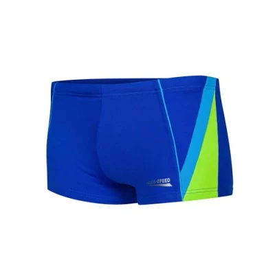 Abbildung von Aqua Speed Badehose Junge + gratis eBook Schwimmhosen Jungs UV Badepants kurz Kastenbadehose Gr. 146 46. Marineblau Blau Grün Diego