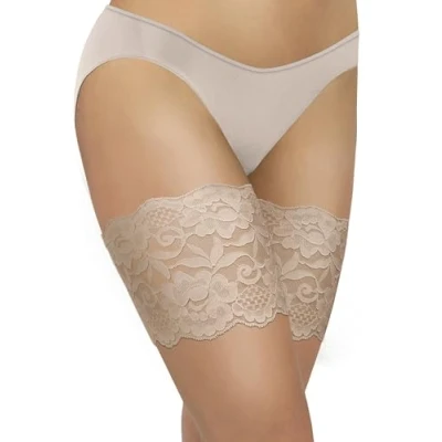 Abbildung von sesto senso Oberschenkelbänder Spitze Sexy Elastische Anti reibung mit 4 Silikonstreifen hautfarben Beige 55 60 S