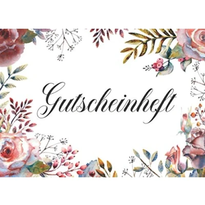 Abbildung von Gutscheinheft: Rose Blanko Gutscheinbuch, mit 25 Gutscheinen zum selber Ausfüllen für Partner, Familie, Freunde, Kollege