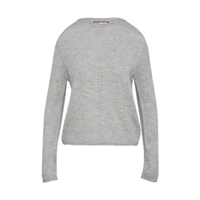 Abbildung von QS Weicher Strickpullover mit Ajour Detail grau meliert M