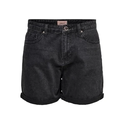 Abbildung von ONLY Jeansshorts Regular FIT Jeans Shorts black, Damen, Größe: Large, Black