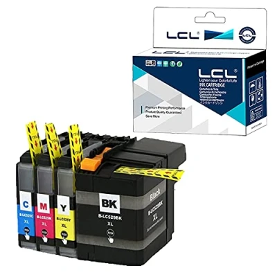 Abbildung von LCL Kompatibel Tintenpatrone LC529 LC525 XL LC529XLBK LC525XLC LC525XLM LC525Y XXL (1Schwarz 1Cyan 1Magenta 1Gelb) Ersatz für Brother DCP J100 J105 MFC J200
