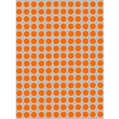 Abbildung von Aufkleber Neon Orange 8 mm runde Sticker 0,8 cm Klebepunkte 2520 Stück von Royal Green