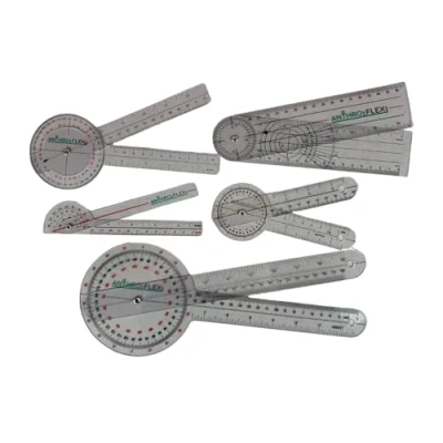 Abbildung von AnthroFlex 6 teiliges Goniometer Set: 30, 20, 15, 17 Zentimeter, Finger, Rückgrat für Physiotherapie