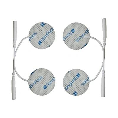 Abbildung von StimPads EMS und TENS Elektroden Pads 4 Stück Ø32mm mit 2mm PIN anschluss Langlebige wiederverwendbare Klebeelektroden Gute Haftung Leitfähigkeit Zertifiziertes Medizinprodukt