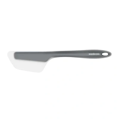 Abbildung von Wundermix FlexiSpatel® Flexibler Silikon Spatel (28,5cm) Spachtel ideal für deine Küchenmaschine Zum Entleeren des Mixtopfs Farbe: Grau