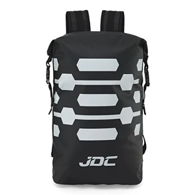 Abbildung von JDC Motorrad Rucksack 100% wasserdichte Reflektierend Tasche 25 L Reflector Schwarz