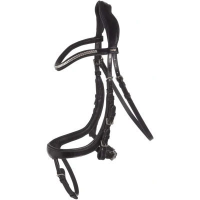 Abbildung von Schockemöhle Trense Premium Equitus Omega Schwarz/Silber VB