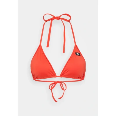 Abbildung von Calvin Klein Swimwear Triangle Bikinitop, Damen, Größe: Medium, Flaming chili