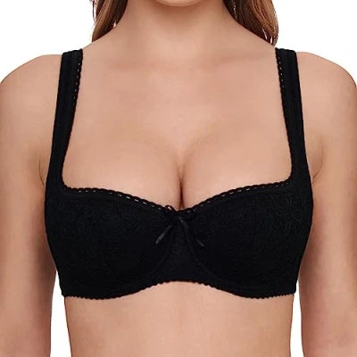 Abbildung von SUSA Balconett Dirndl BH Damen mit Bügel Wiesn Zauber , Balconette Soft Cups BHs Jacquard Muster Besonderes Dekolleté