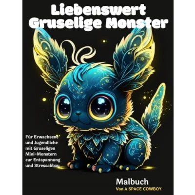 Abbildung von Liebenswert Gruselige Monster: Malbuch für Erwachsene und Jugendliche mit Gruseligen Mini Monstern zur Entspannung Stressabbau