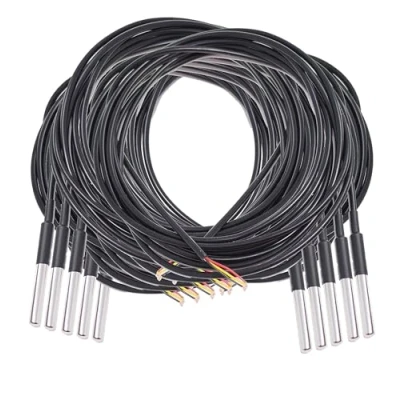 Abbildung von AZDelivery 10 x DS18B20 3M Kabel digitaler Edelstahl Temperatursensor Temperaturfühler, wasserdicht kompatibel mit Arduino und Raspberry Pi inklusive E Book Shelly