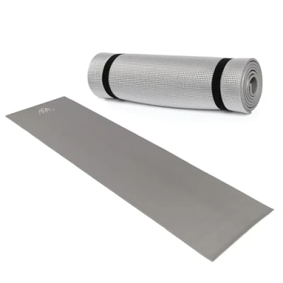 Abbildung von KADVA Isomatte Alumat Leicht und kompakt 180x50x0,5 cm Isoliermatte mit einem Gewicht von nur 160 g aus XPE Aluminium Ideal fürs bushcraft, Camping Wandern in eleganter Grauer Farbe