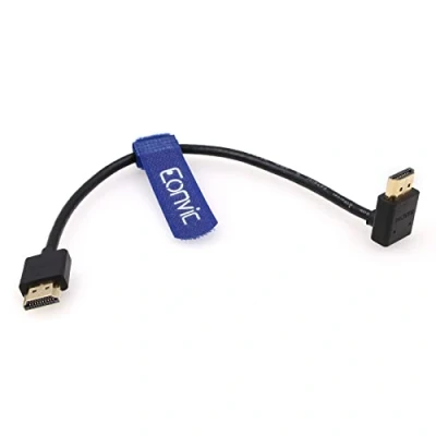 Abbildung von Eonvic 2.1 HDMI Spiralkabel 8K auf Kabel High Speed Thin Stecker Extender für Atomos Ninja V, Sony a7siii, Portkeys BM5 Monitor