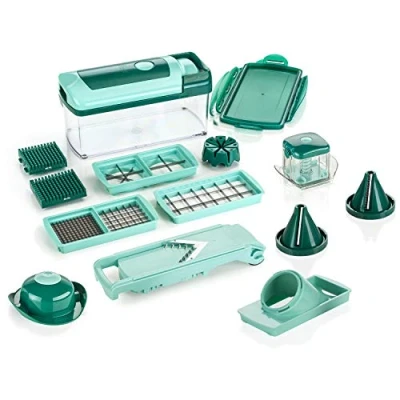 Abbildung von Genius Nicer Dicer Fusion Julietti 16 Teile Alles Schneider inkl. Slicer, 26.5 x 11.5 14.5 cm, Mintgrün