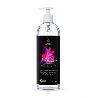 Abbildung von Vibratissimo Play Gel all in one 1000 ml I Gleitmittel wärmend, prickelnd &amp; Höhepunkt verstärkend Wasserbasierte Gleitgele Lubricant für Toys Latexkondome water based lubrication