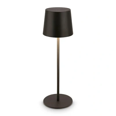 Abbildung von BRILONER LED Tischlampe kabellos IP44 mit Touch, dimmbar, Akku &amp; Lichtquelle tauschbar, Nachttischlampe, Leselampe, Lampe, Campinglampe, Tischleuchte, Outdoor, 11x33 cm, Schwarz