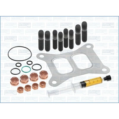 Abbildung von AJUSA JTC12304 Montagesatz, Lader syringe with oil mit Dichtungen Montageanleitung AUDI: Q5, A5 B8 Coupe, A6 C7 Avant