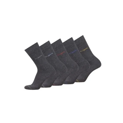 Abbildung von bugatti Herrensocken 5er Box Baumwollsocken für Alltag und Freizeit anthrazit 43 46