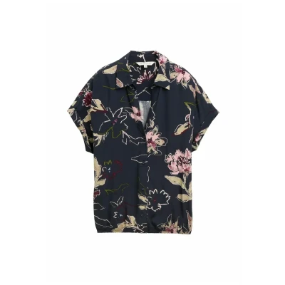Abbildung von TOM Tailor MIT Muster Hemdbluse, Damen, Größe: 38, Big flower design