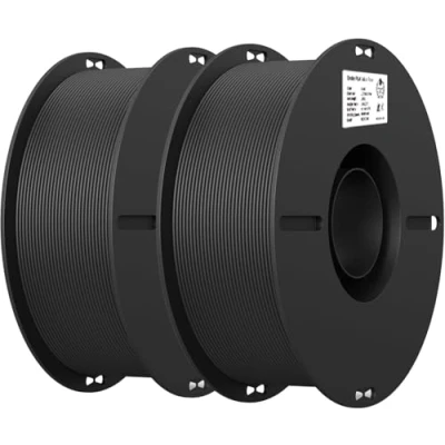 Abbildung von Creality Ender PLA Filament 1,75mm 2 Packs für 3D Drucker, x 1kg Spule Druck Filament, Maßgenauigkeit +/ 0,03mm, passend die meisten FDM Schwarz &amp; Schwarz, Polylactide