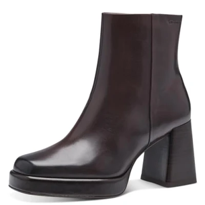 Abbildung von Tamaris Damen Boots mit Absatz Leder Blockabsatz; MAHOGANY/braun; 40 EU