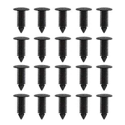Abbildung von YINETTECH 20 Stück Auto Befestigung Clips Türverkleidung Klammern Stoßstangen Niete Montageclips Kunststoff Schwarz