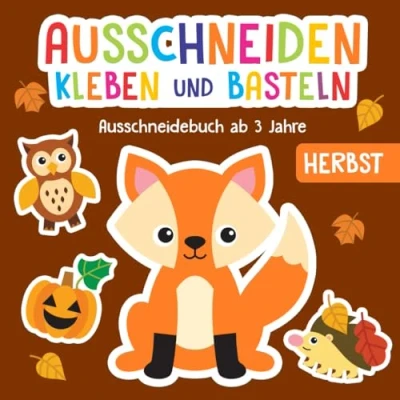 Abbildung von Ausschneidebuch ab 3 Jahre: Herbst Schneiden, Kleben und Basteln! Inkl. Scherenführerschein Das Bastelbuch für Kinder
