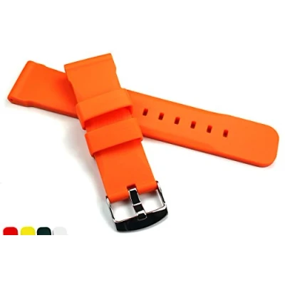 Abbildung von 22 mm orange KAUTSCHUK SILIKON Taucher Diver Scuba UHRENARMBAND WATCHBAND Sportlich, robust