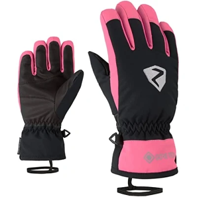 Abbildung von Ziener Kinder Larino Ski Handschuhe/Wintersport Gore Tex, wasserdicht, Lange Stulpe, Black.pink Dahlia, 7