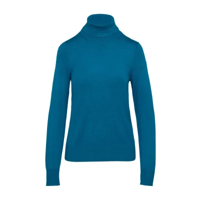 Abbildung von s.Oliver MIT Turtleneck Strickpullover, Damen, Größe: 38, Dunkles türkis
