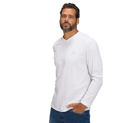 Abbildung von JP1880 Basic COL V IMPRIMÉ Langarmshirt, Herren, Größe: 7XL, Schneeweiß
