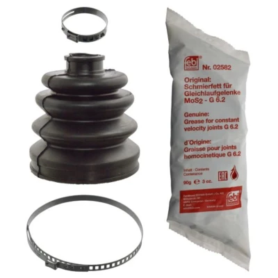 Abbildung von FEBI BILSTEIN 17091 Achsmanschette Vorderachse, radseitig Gummi NISSAN: Sunny 3, ALMERA 2 Limousine, 1 Hatchback