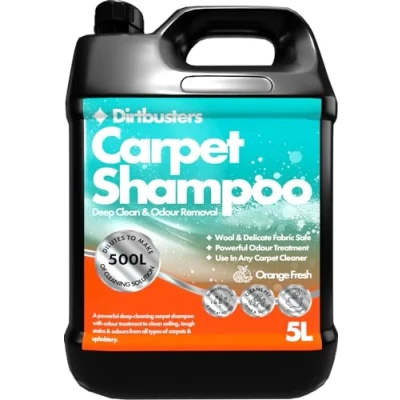 Abbildung von Dirtbusters 3 in 1 Teppich und Polsterreiniger mit Orangenduft reinigt &amp; desodoriert ideal für Reinigungsmaschinen entfernt unangenehme Gerüche x 5 Liter