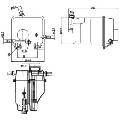 Abbildung von MAHLE ORIGINAL CRT 125 000S Ausgleichsbehälter mit Sensor, ohne Deckel BMW: X5