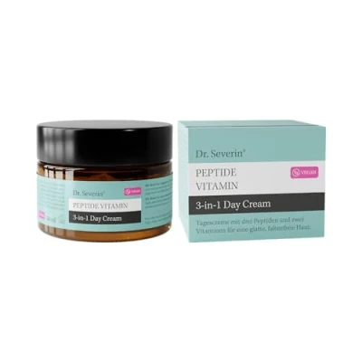 Abbildung von Dr. Severin Peptide Vitamin 3 in 1 Day Cream 50 ml I Formel mit vegan Retinol (Bakuchiol), Niacinamide (Vitamin B3) und Hyaluronsäure Anti Aging Gesichtscreme Lifting Effekt Tagescreme