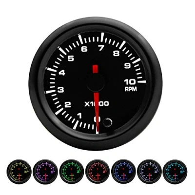 Abbildung von ETOPARS 52mm Automotor Kfz 2&quot; Zeiger Tachoanzeige Messgerät Kit Geschwindigkeitsmesser RPM 7 Farbe Lichtanzeige Zeigeranzeige