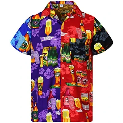 Abbildung von V.H.O. Funky Hawaii Hemd, Kurzarm, Beerbottle, Mondy, Mehrfarbig, M