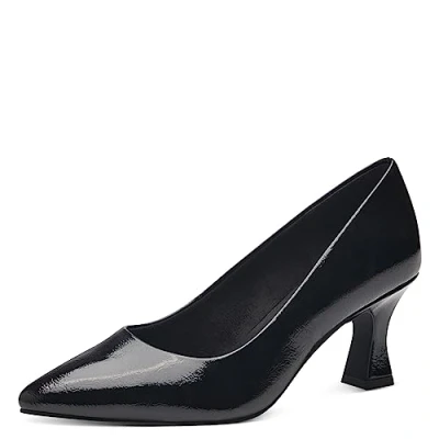 Abbildung von MARCO TOZZI Damen Pumps Spitz Vegan, Schwarz (Black Patent), 38 EU
