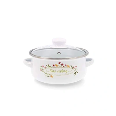 Abbildung von Quid 4960506 CACEROLA 18CM Acero ESMALT MEMORY QD Kochtopf, 18 cm, Stahl, Edelstahl, weiß