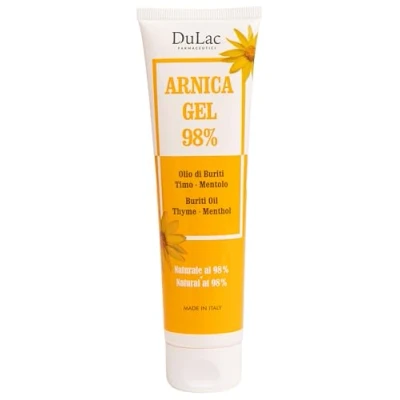 Abbildung von Dulàc Arnika Gel Extra Stark 98% 100 ml, Schnelle Wirkung, Kühl Muskelkater Gel, Natürliche Formel, Hochkonzentriert, Dermatologisch getestet