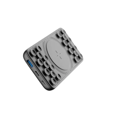 Abbildung von Cellularline Octopus Wireless Power Bank 10000 Delivery Portables Akkuladegerät mit kabelloser Aufladung USB C 18W für iPhone, Qualcomm Quick Charge 3.0, 9V/2A Fast Charging