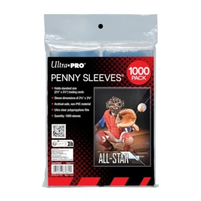 Abbildung von Ultra PRO 1000er Pack Soft Trading Card Penny Sleeves für Standard Sammelkarten (2.5&quot; x 3.5&quot;)