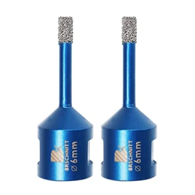 Abbildung von Diamant Fliesenbohrer 6mm 2 stücke M14 Diamantbohrer Lochsäge für Fliesen Porzellan Keramik Marmor Granit Bohrungen, Winkelschleifer