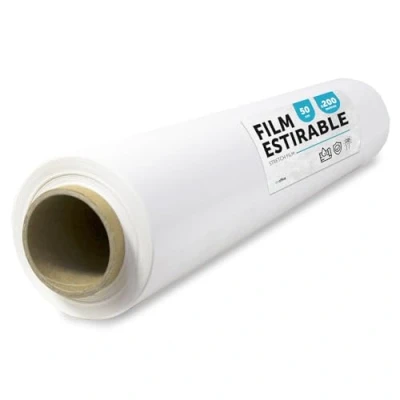 Abbildung von weiße Folie zum Verpacken, Kunststoff, Folie, für Umzugskartons, Schutz von Möbeln und Sendungen, Maße 50 cm x 200 m, dehnbar, m office (Weiß, 1 Stück)