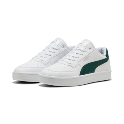 Abbildung von Puma Caven 2.0 Basketballschuh, Größe: 38, White/dark myrtle/silver Hochwertiges lederimitat