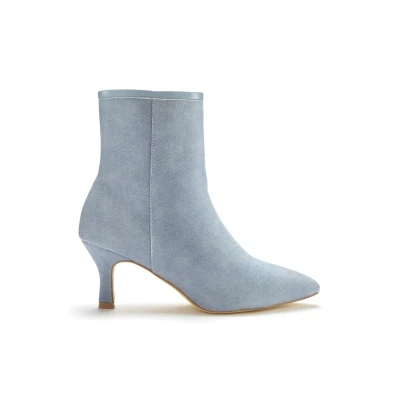 Abbildung von LASCANA Stiefelette, High Heel Ankle Stiefel in Denim Optik VEGAN